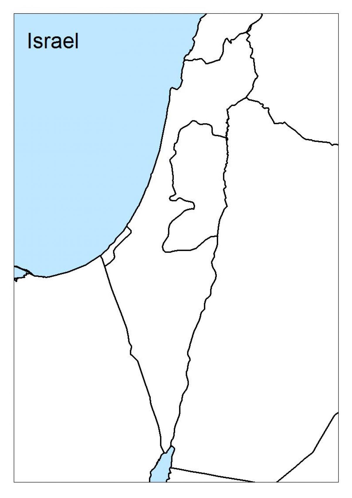 mapa de israel em branco