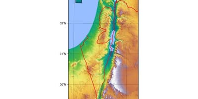 Mapa de israel elevação