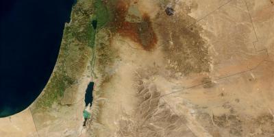 Mapa de israel por satélite 