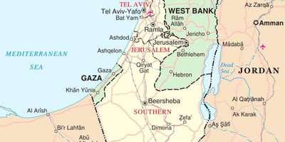 Mapa de israel dos turistas