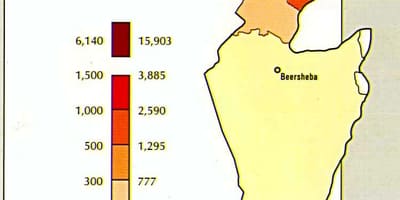 Mapa de israel população